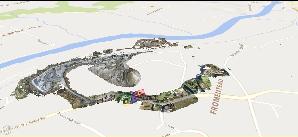 Unmasked quarry reality model